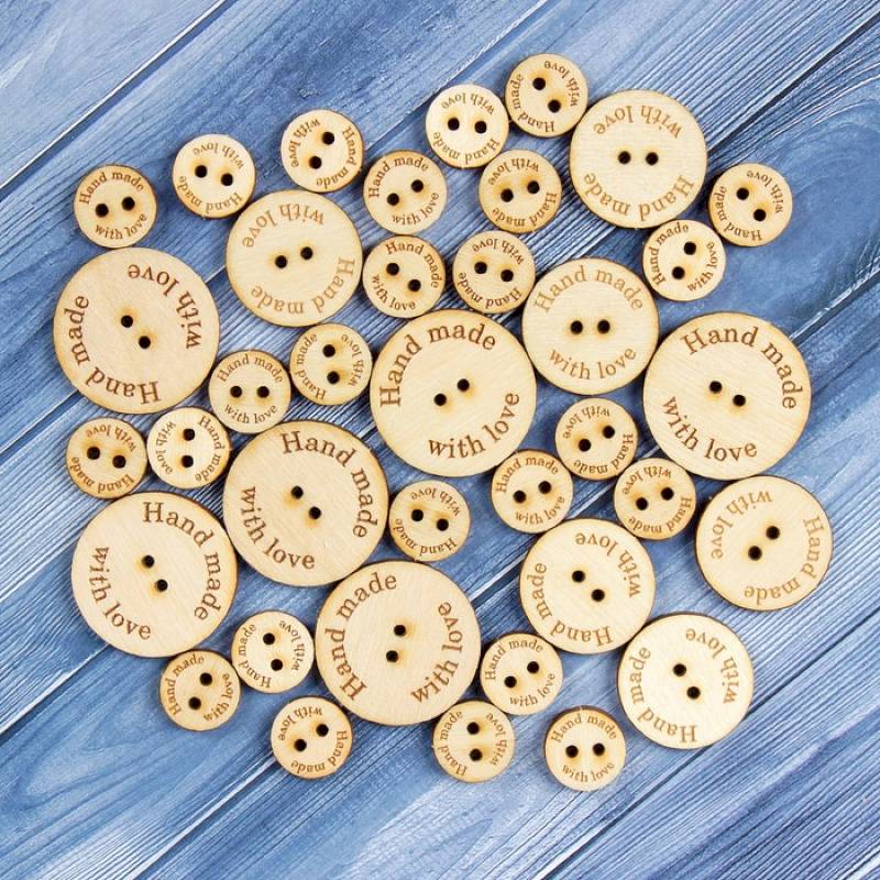 Набор бирок «Hand made», пуговки