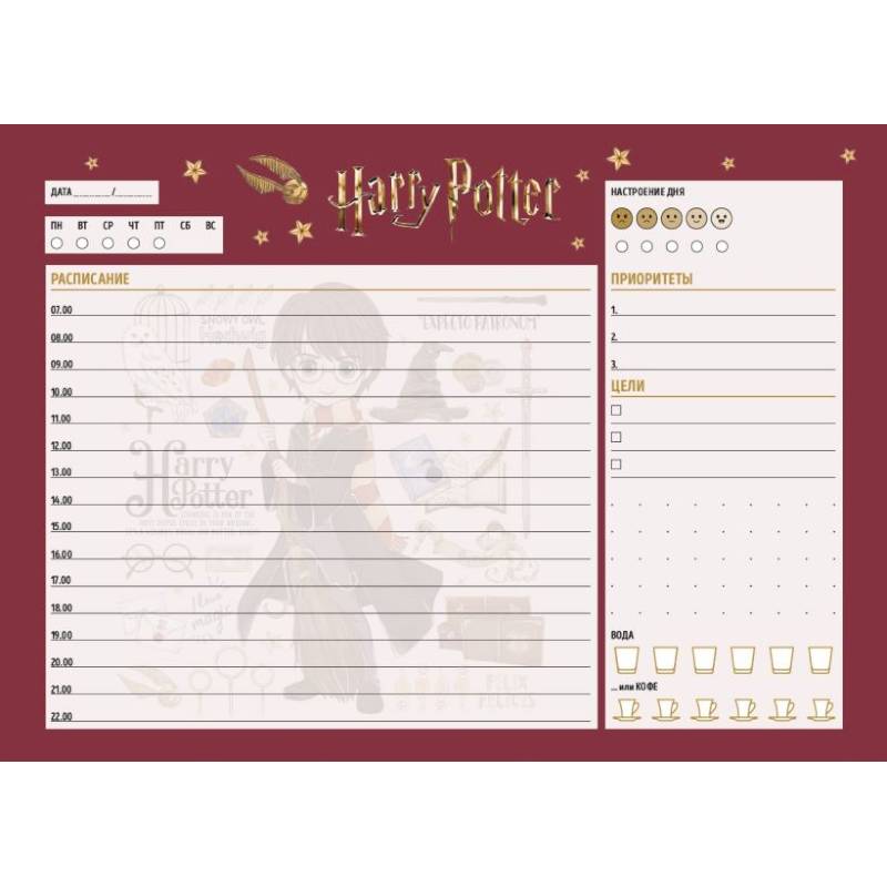 Планер настольный с отрывными листами. Гарри Поттер. Коллекция 'Cute kids'