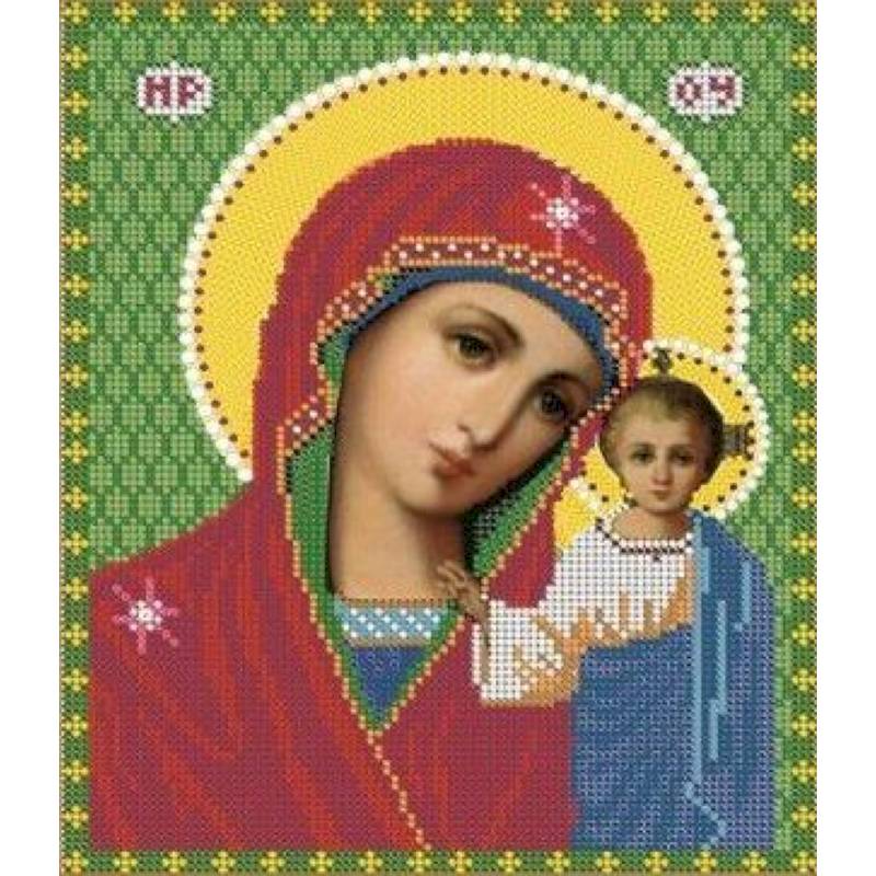 Набор для вышивания бисером,  11,8х15,8 см. 7319М. 'Пресвятая Богородица - Казанская'
