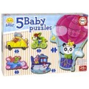 Пазл-5 в 1 'Животные на транспорте'