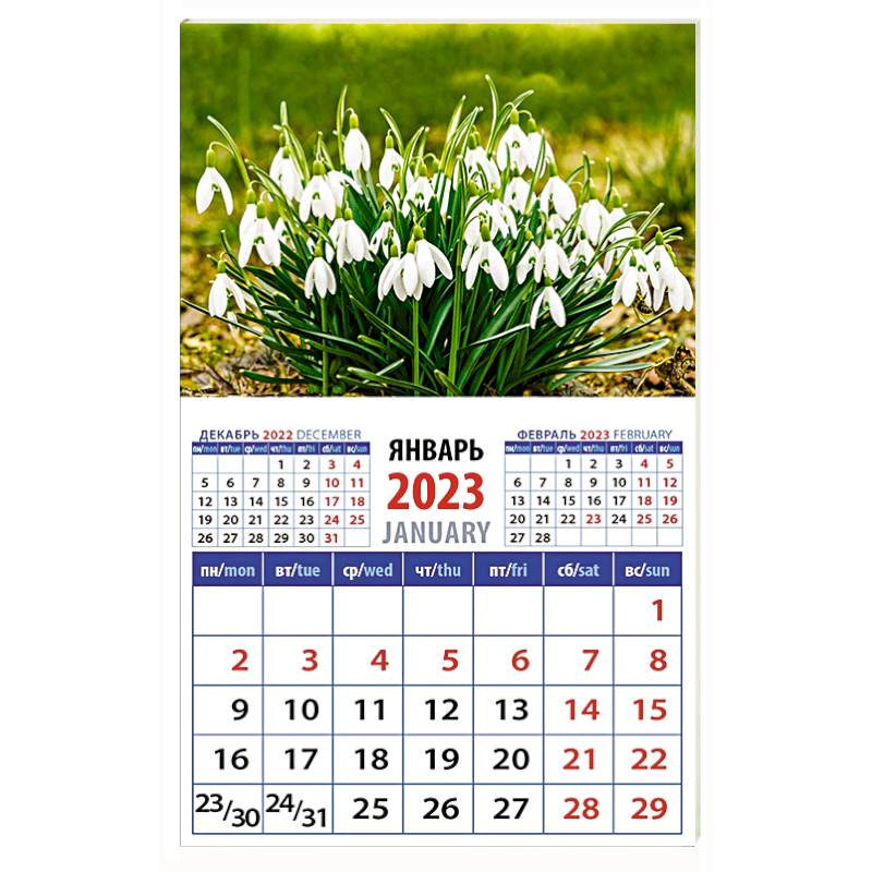 Календарь Подснежники  на 2023 год