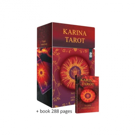 Гадание по картам Таро, книга Karina Tarot (78 cards + 9 unique Arcanas) купить по скидке