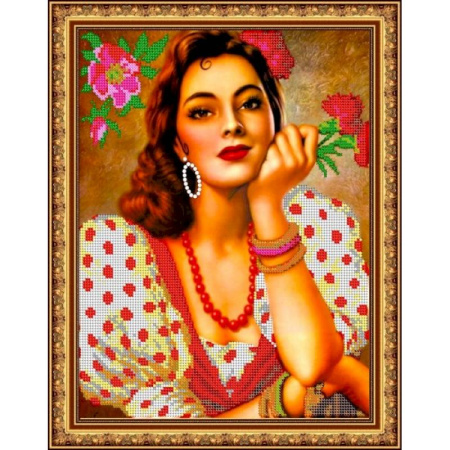 «Светлица» набор для вышивания бисером №294 «Эсмиральда» бисер Чехия 24x30 см