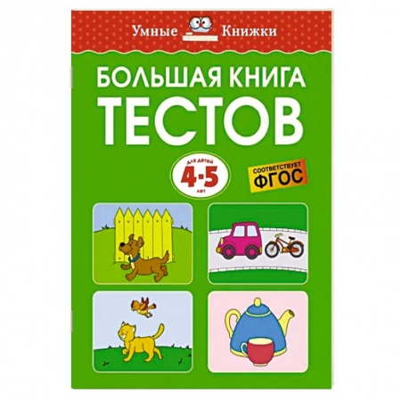 Общая подготовка к школе, книга Большая книга тестов. 4-5 лет купить по скидке