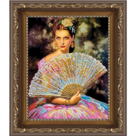 «Светлица» набор для вышивания бисером №405 «Леди» бисер Чехия 38x48см