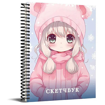 Скетчбук Эксмо Аниме 162 на 210 мм 40 листов розовый