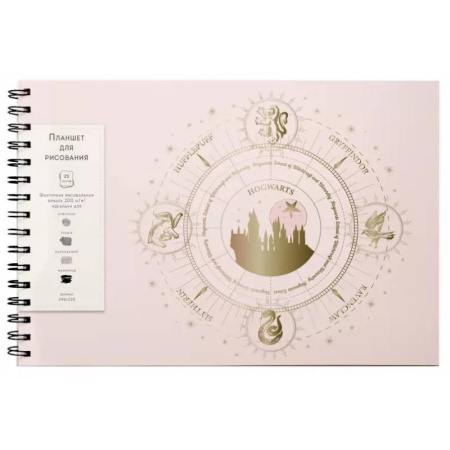 Альбомы, анкеты, дневнички, книга Скетчбук 20 листов (А4) Гарри Поттер. Хогвартс (розовый) купить по скидке