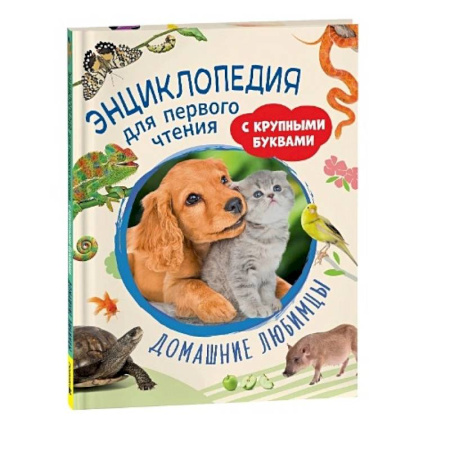 Животный и растительный мир, книга Домашние любимцы. Энциклопедия для первого чтения с крупными буквами купить по скидке