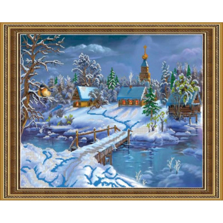 «Светлица» набор для вышивания бисером №111 «Зимняя сказка» бисер Чехия 49,5x39,7см