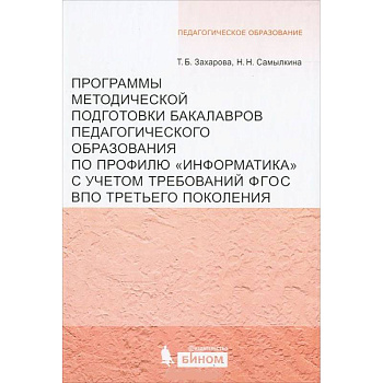 Программы методической подготовки бакалавров педагогического образования по профилю 'Информатика'