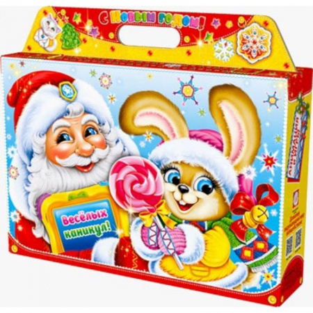 Игры на любой вкус, книга Новогодний подарок в чемоданчике  Новогодний зайчик для девочки (20 пр.: 8 книг, 2 компл. Укр., 6 фигур) купить по скидке